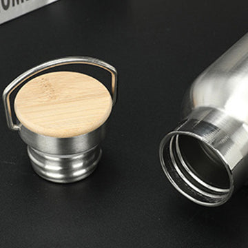 TD® Tasse thermos en acier inoxydable de 500 ml grande bouche poignée bouteille de sport grande capacité tasse d'eau
